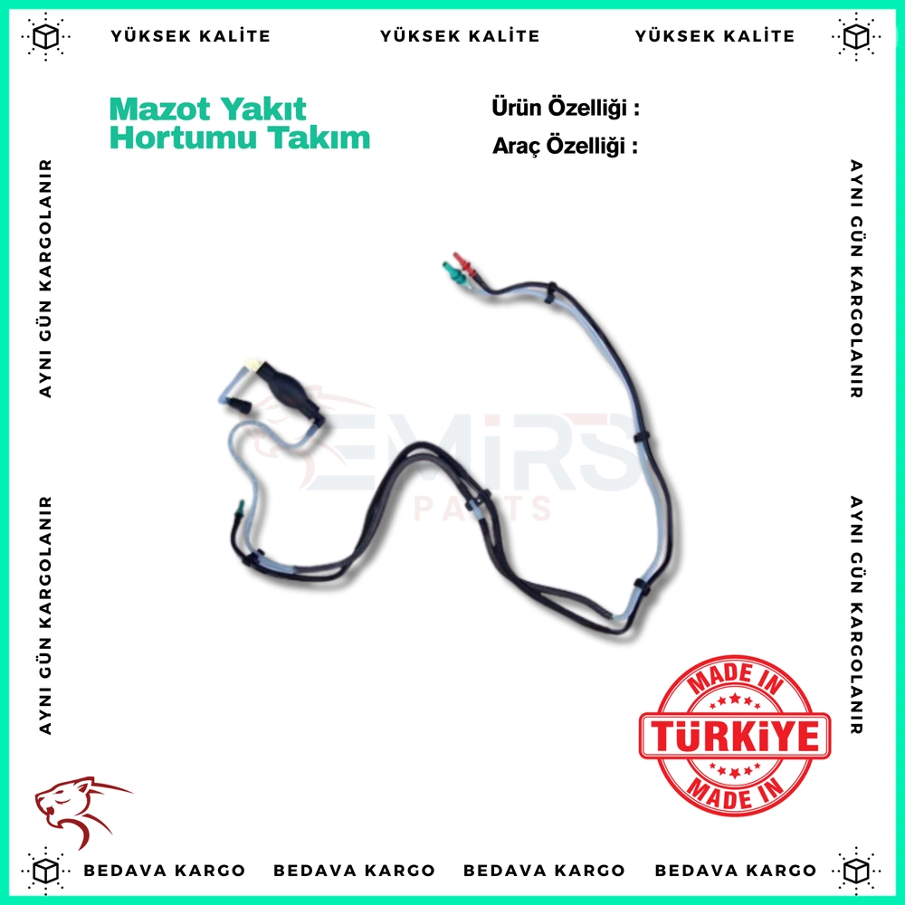 Mazot Yakit Hortumu Takimi Renault Kangoo 2 1.5 DCI K9K - 164466575R - Yedek Parça