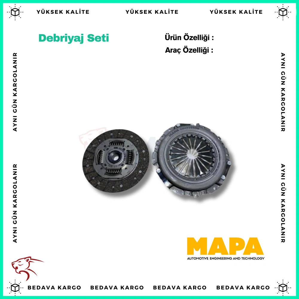 Debriyaj Seti Renault Laguna Megane Kangoo 99- 1.9 DTI F9q - 7701477055 - Yedek Parça