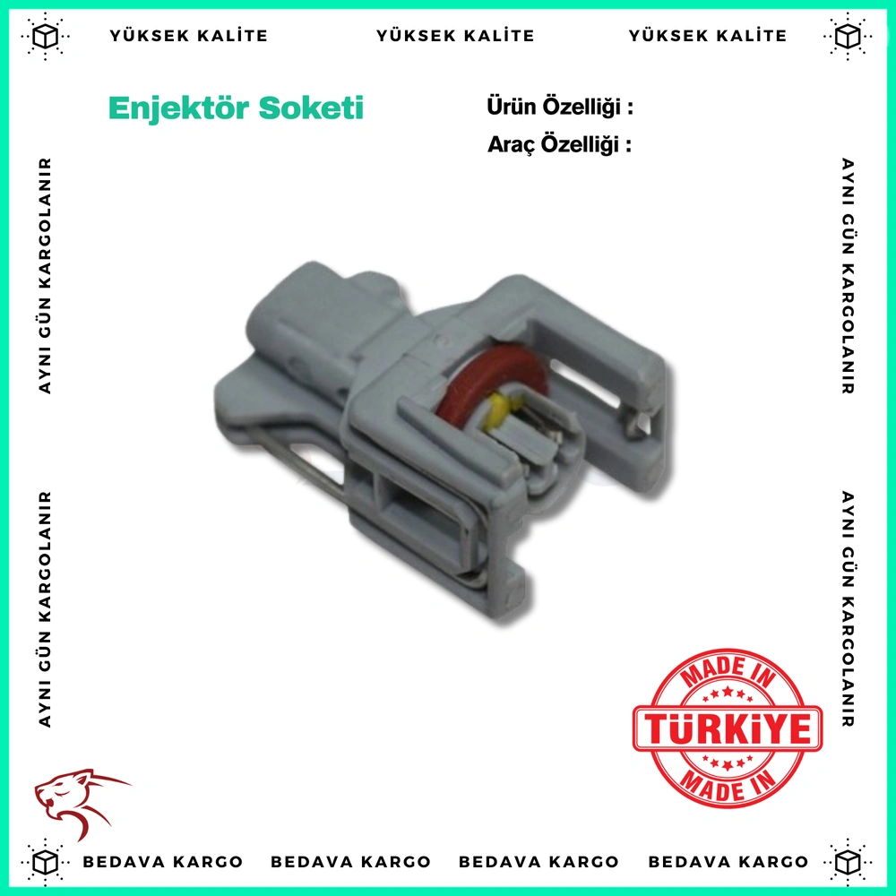 2K002 Renault / Dacia 1.5 DCI Delphi Tip Enjektor Soketi - Yedek Parça
