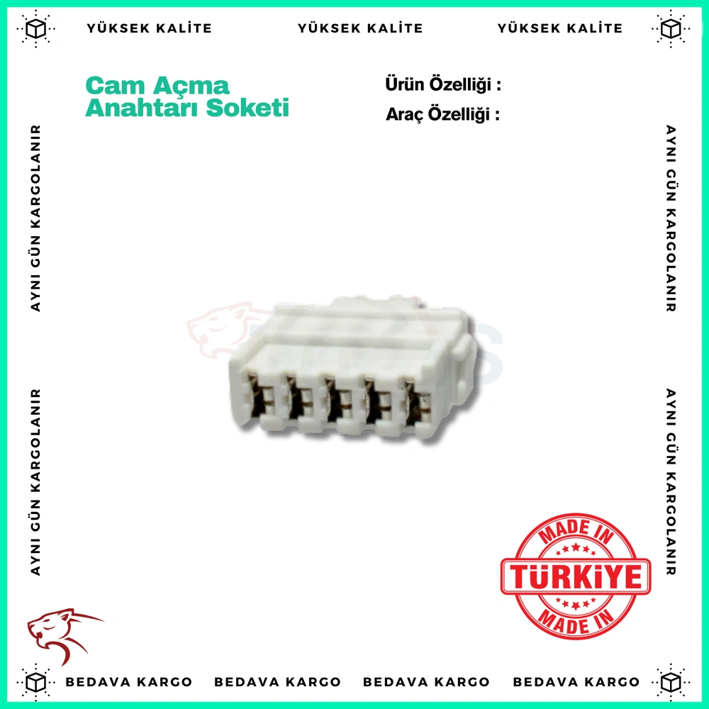 5K004 Renault Cam Acma Anahtari Soketi - Yedek Parça