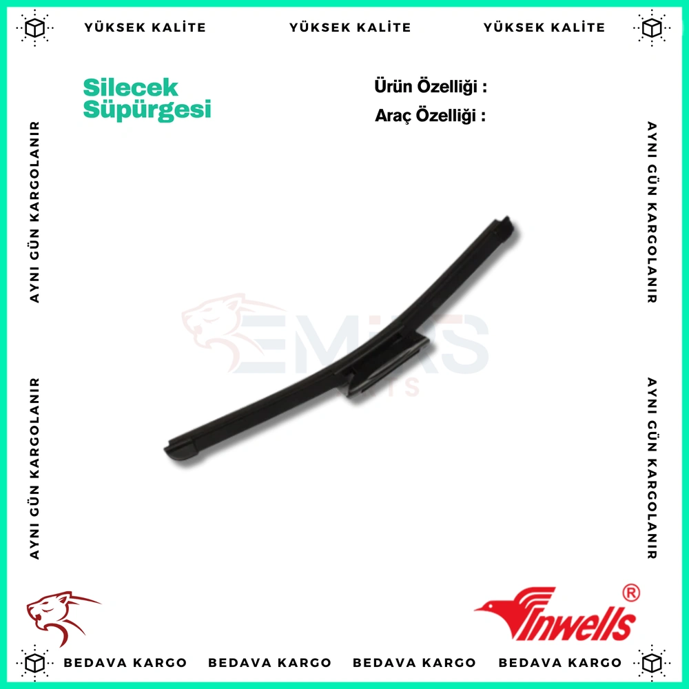 Silecek Supurgesi Muz Tipi 350mm Aparatsiz - M350 - Yedek Parça