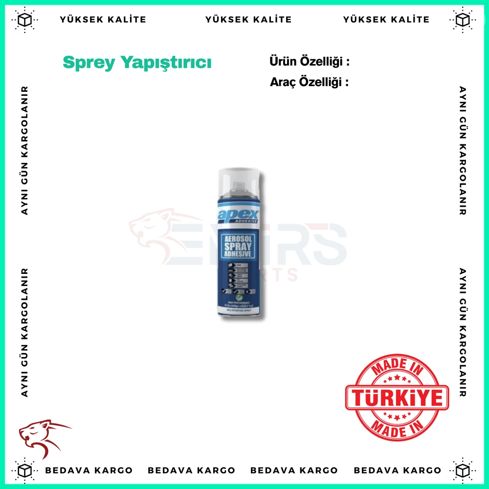 Sprey Yapistirici 180ml - Yedek Parça