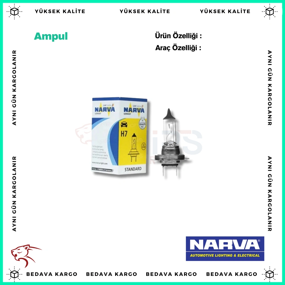 Ampul H7 - Yedek Parça