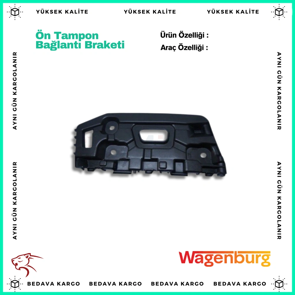 On Tampon Baglanti Braketi Sol Dacia Dokker Lodgy - 622210972R - Yedek Parça