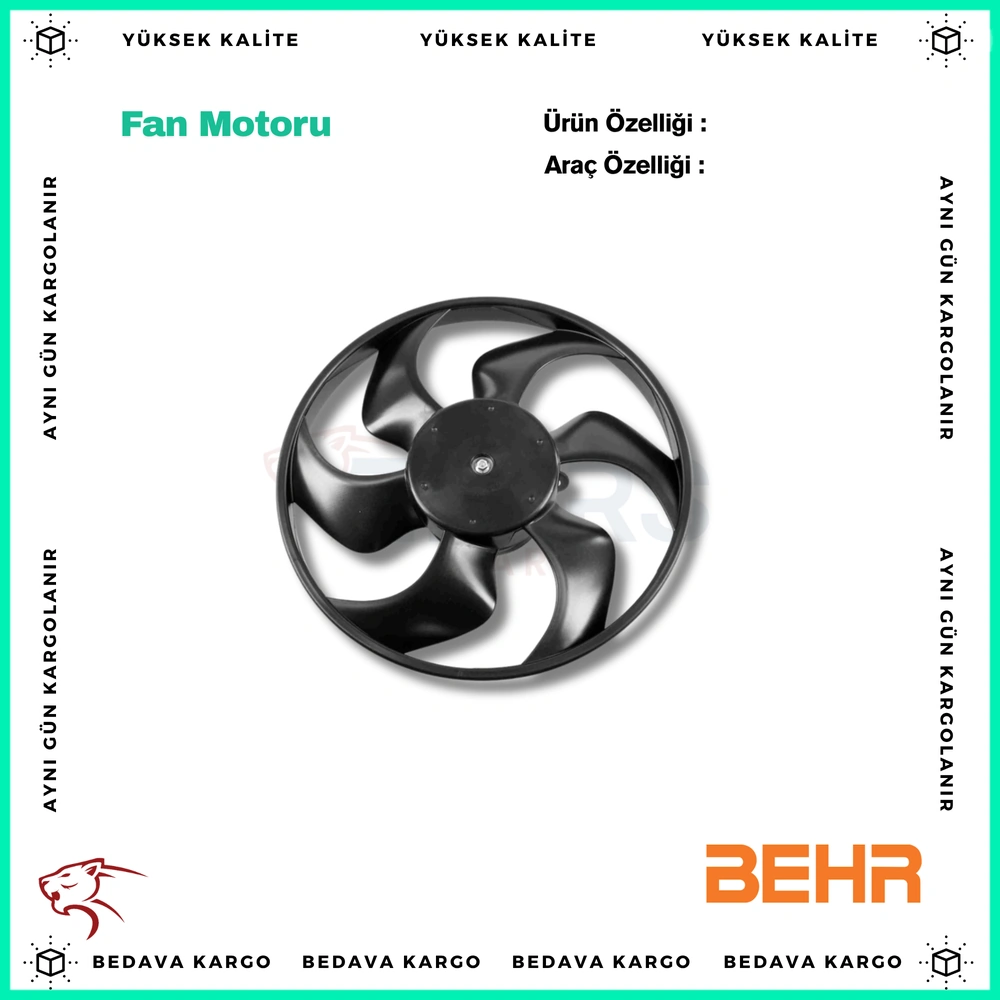 Fan Motoru Su Radyatoru Davlumbazli Clio 3 Modus - 7701068310 - Yedek Parça