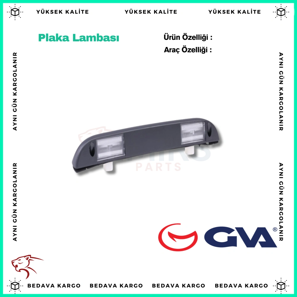 Plaka Lambasi Renault Kangoo 3 Orjinal - 265103161R - Yedek Parça