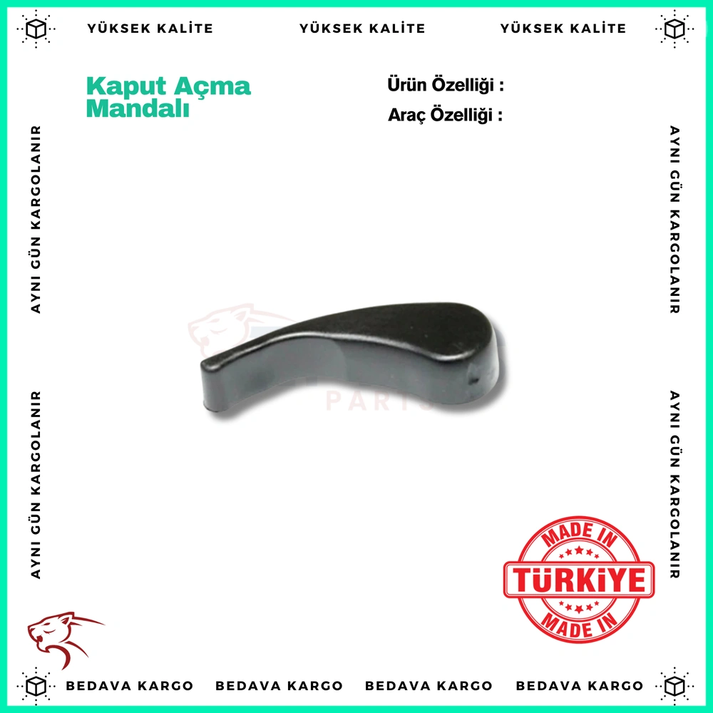 Kaput Acma Mandali Kolu Renault Master Clio Kangoo Dacia Logan - 8200412325 - Yedek Parça