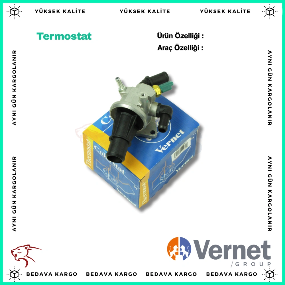 Termostat Renault Fiat Albea-Doblo-Paliopunto-Corsa C-Combo-Meriva-Tigra 1.3cdti - 1338841 - Yedek Parça
