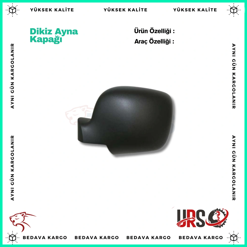 Dikiz Ayna Kapagi Sol Renault Kangoo 08- - 7701068844 - Yedek Parça