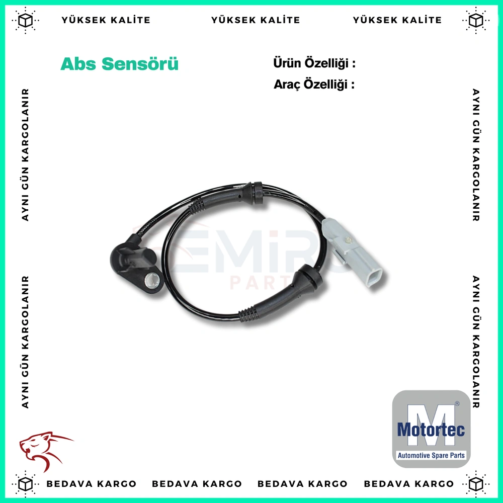 ABS Sensoru Arka Sol Dacia Lodgy Dokker Renault Symbol - 479005846R - Yedek Parça