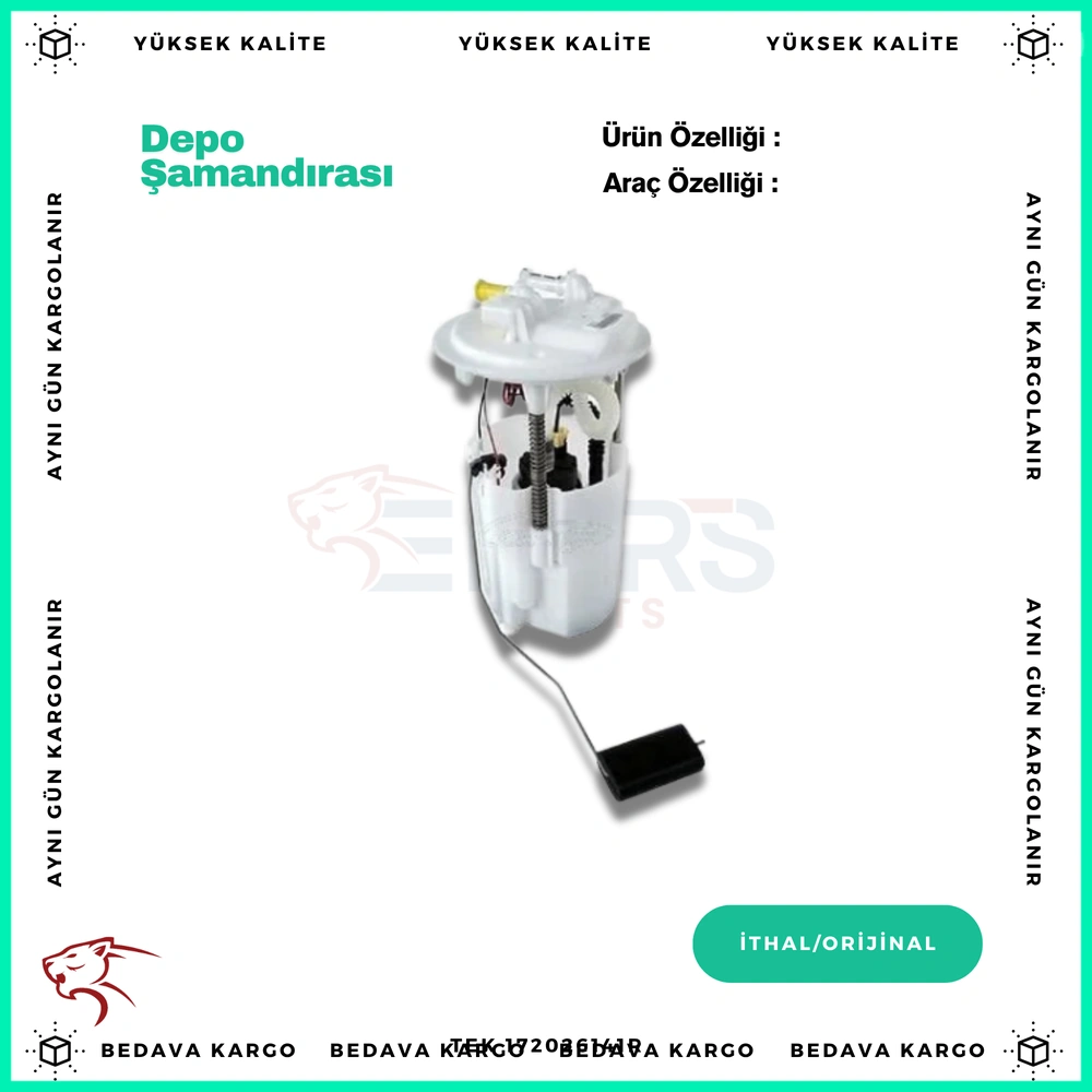 Yakit Depo Samandirasi Renault Megane 3 Fluence Kangoo - 172026141R - Yedek Parça