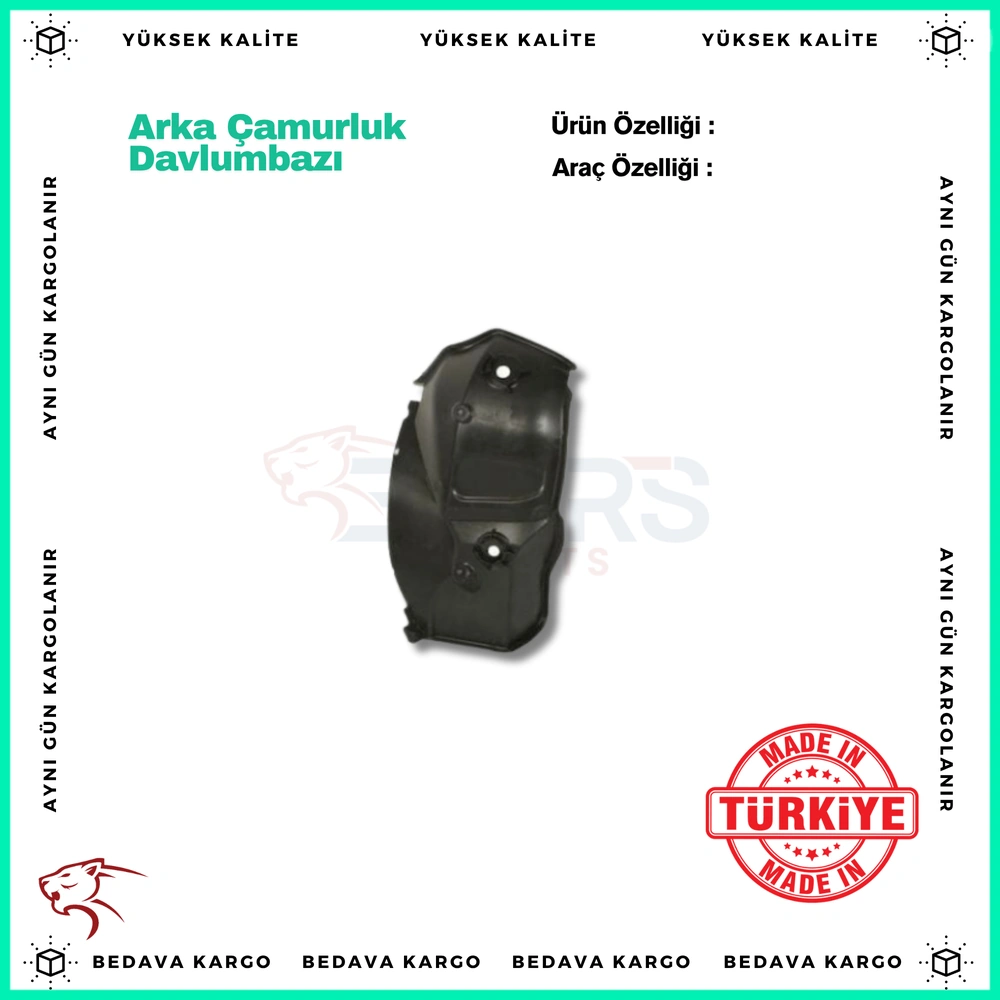 Arka Camurluk Davlumbazi Sol Renault Symbol 12- - 767499606R - Yedek Parça