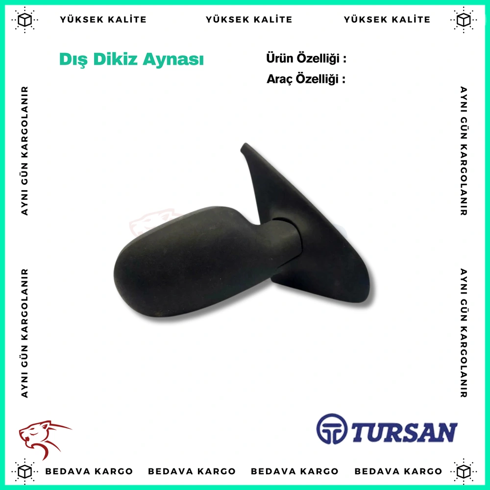 Dis Dikiz Aynasi Sag Mekanik Renault Clio 2 Symbol 98-05 - 8200163302 - Yedek Parça