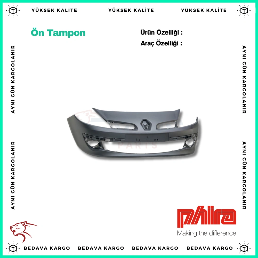 Renault Clio 3 05- On Tampon - 620223641R - Yedek Parça