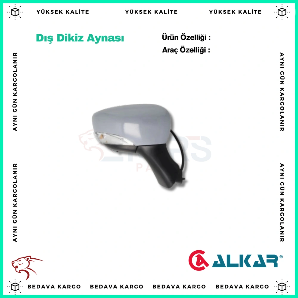 Dis Dikiz Aynasi Sag Elektrikli Isitmali Sinyalli Astarli Asferik 7 Pin Renault Clio 4 2012- - 963654973R - Yedek Parça