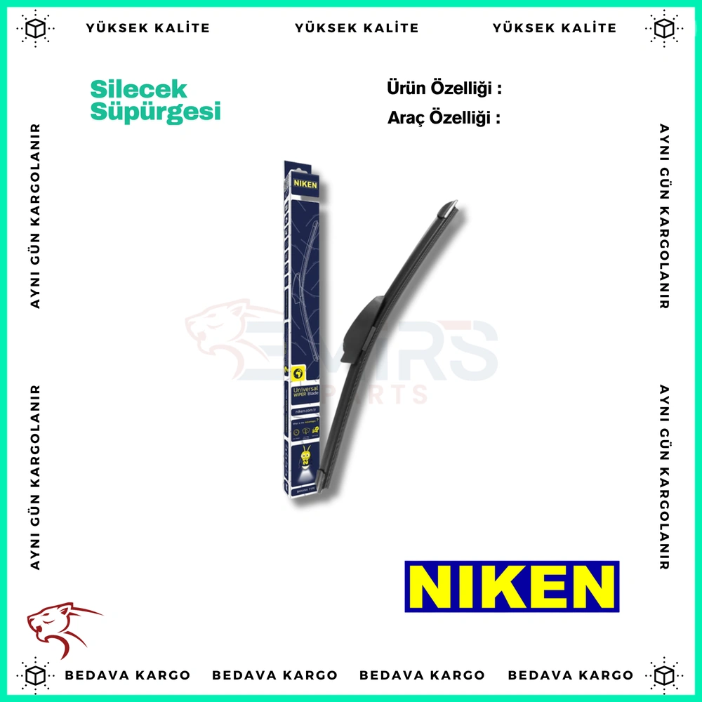Silecek Supurgesi Muz Tipi 500mm Aparatsiz - M500 - Yedek Parça