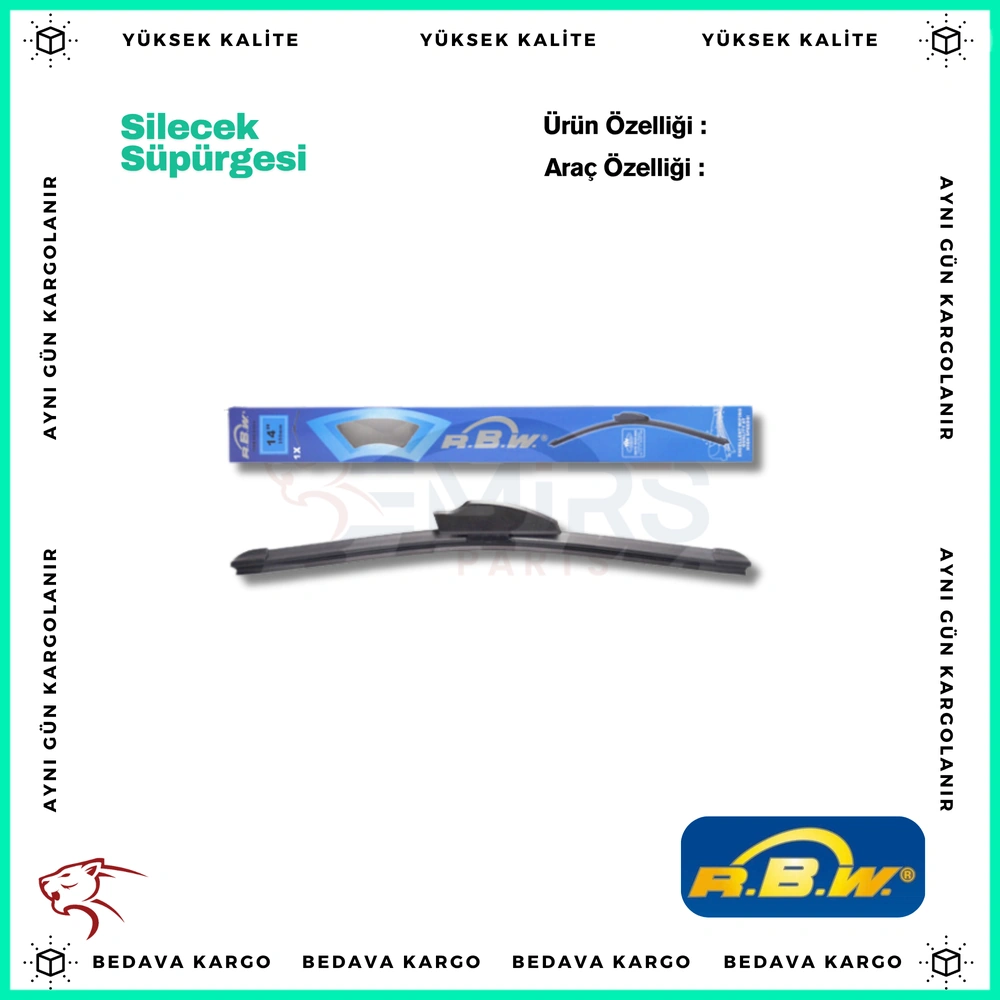 Silecek Supurgesi Muz Tipi 530mm Aparatsiz - M530 - Yedek Parça