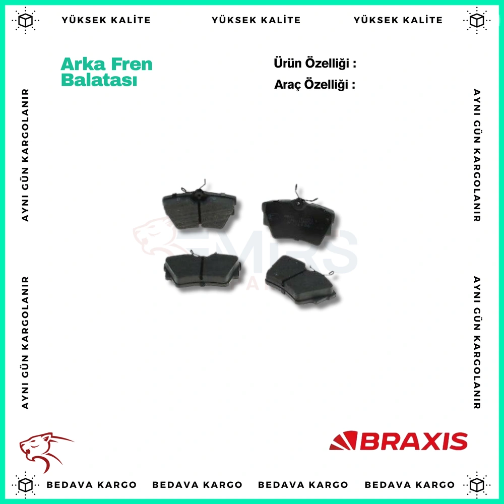 Arka Fren Balatasi Renault Trafic 2 03- - 7701054772 - Yedek Parça