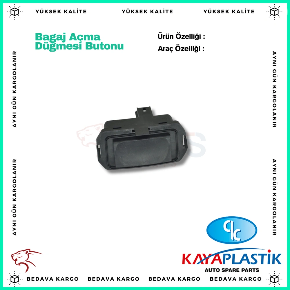 Bagaj Acma Dugmesi Butonu Renault Megane Clio - 7701475191 - Yedek Parça
