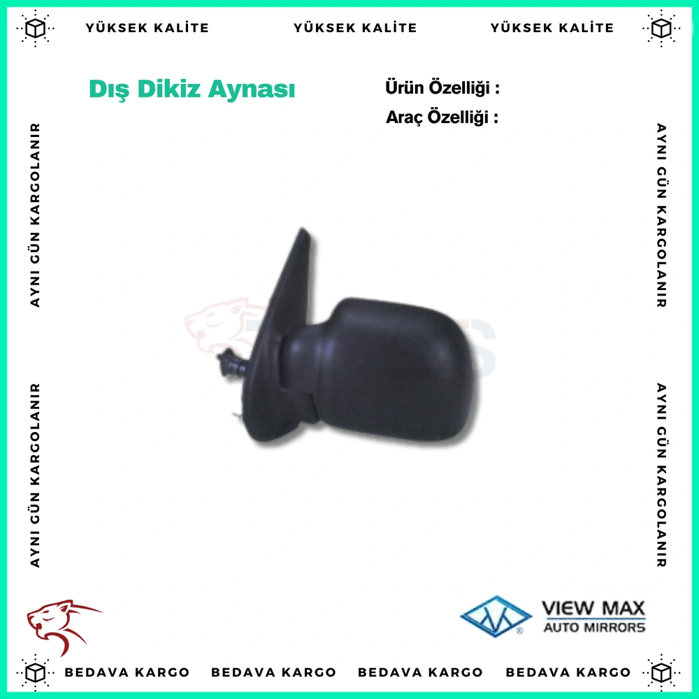 Dis Dikiz Aynasi Sol Renault Kangoo 08- Elektrikli+isitmali+konveks 5 Fis - 7701068840 - Yedek Parça