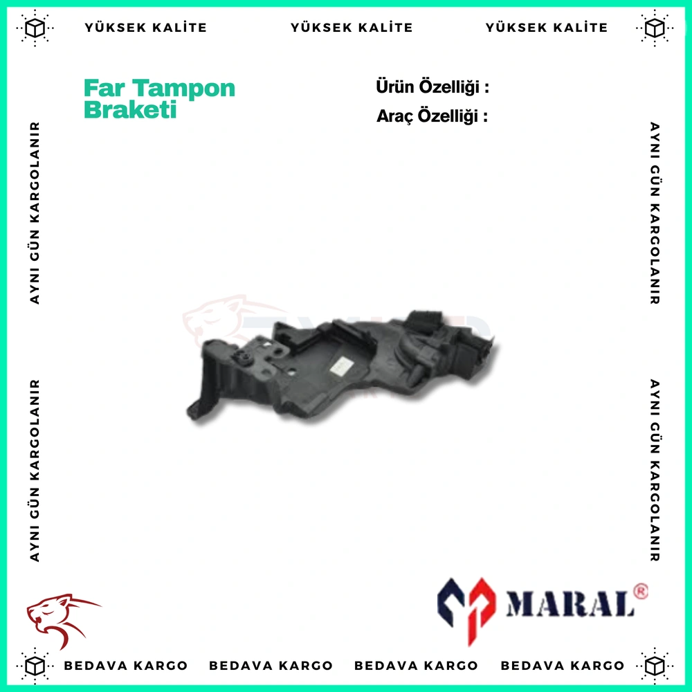 Far Tampon Braketi On Sag Renault Fluence - 622220012R - Yedek Parça