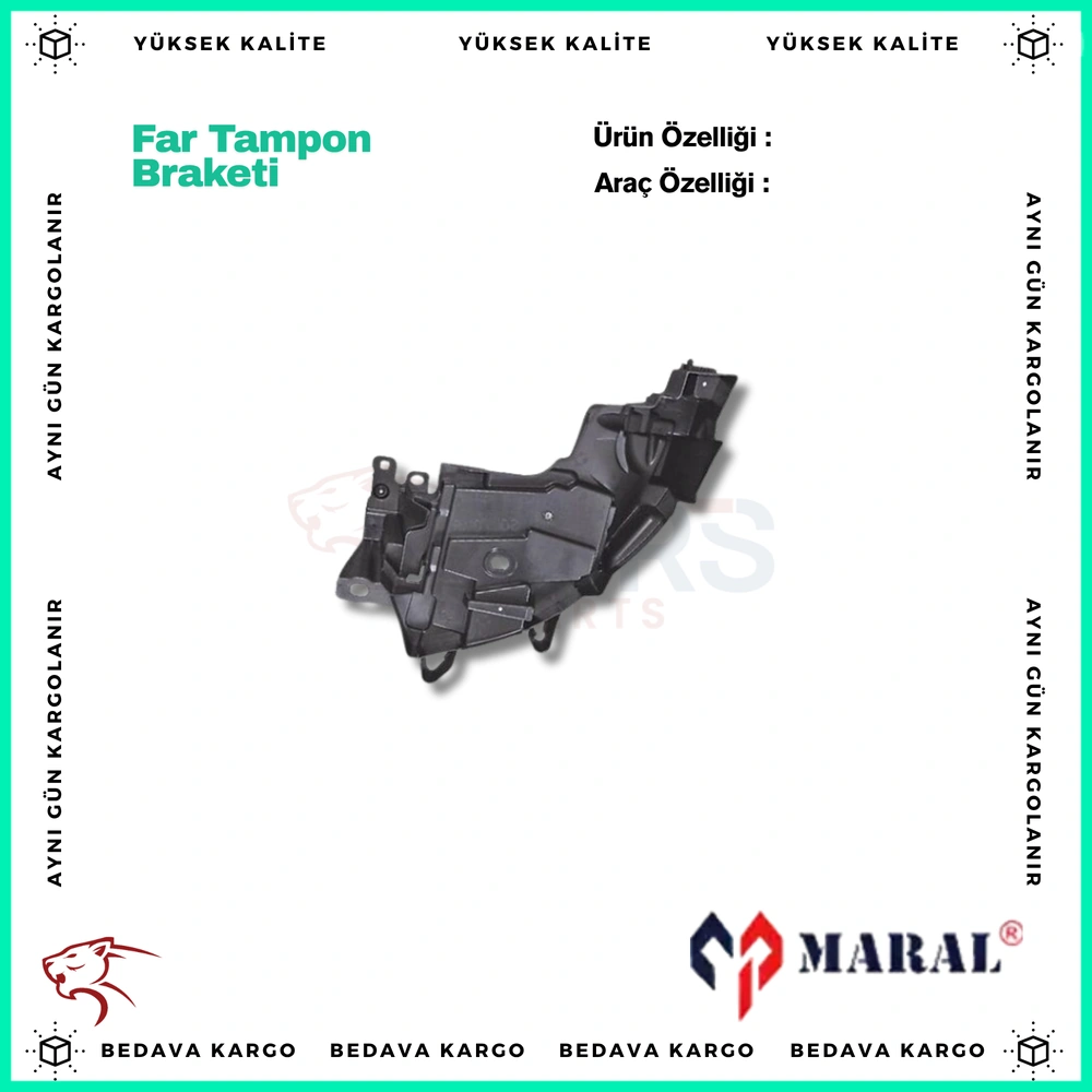 Far Tampon Braketi On Sol Renault Fluence - 622230011R - Yedek Parça
