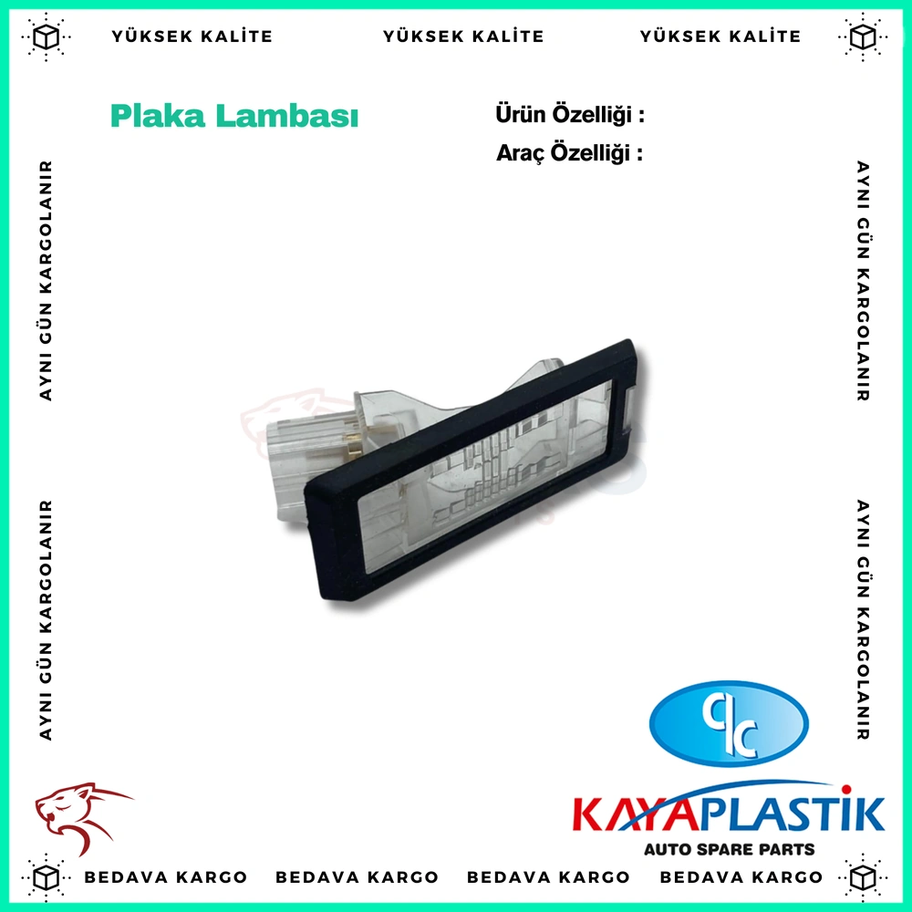 Plaka Lambasi Renault Fluence Megane 3 Captur Modus Latitude Dacia Duster Lodgy Logan 2 Sandero - 8200013577 - Yedek Parça