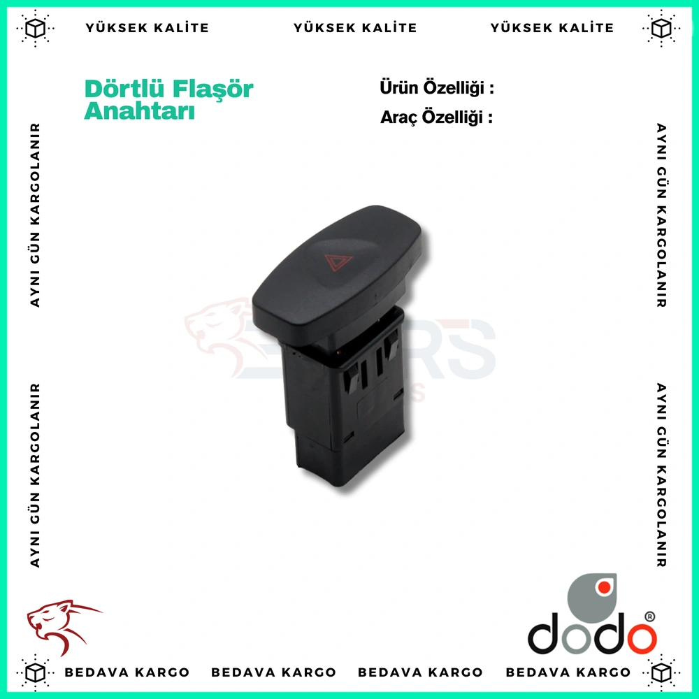 Dortlu Flasor Anahtari Renault Symbol - 8200446717 - Yedek Parça