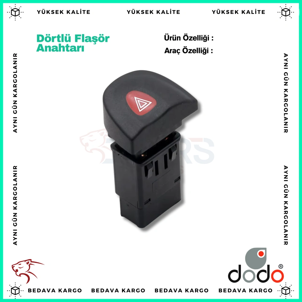 Dortlu Flasor Anahtari Renault Megane - 7700435867 - Yedek Parça