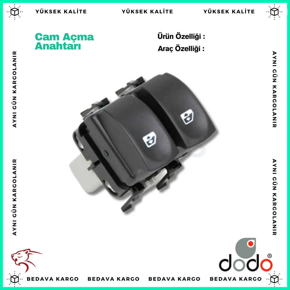 Cam Acma Anahtari Clio - DODO 1019029 - Yedek Parça