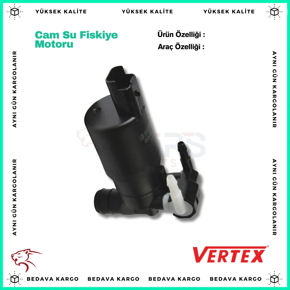 Cam Su Fiskiye Motoru Renault Kangoo Ciftli - VERTEKS 2204044 - Yedek Parça