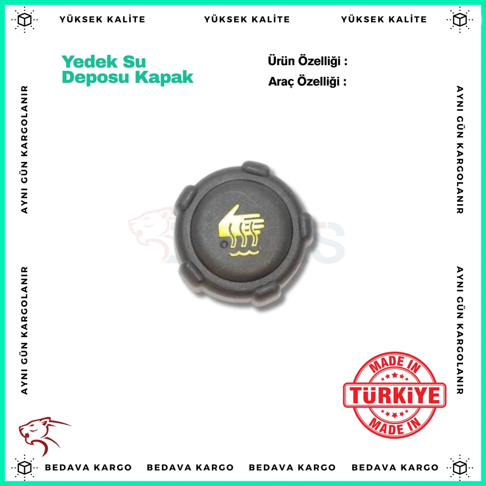 Yedek Su Deposu Kapak Renault Kangoo Clio 3 4 Megane 2 3 Fluence Master 2 3 Trafic Latitude Dacia Logan - 8200048024 - Yedek Parça