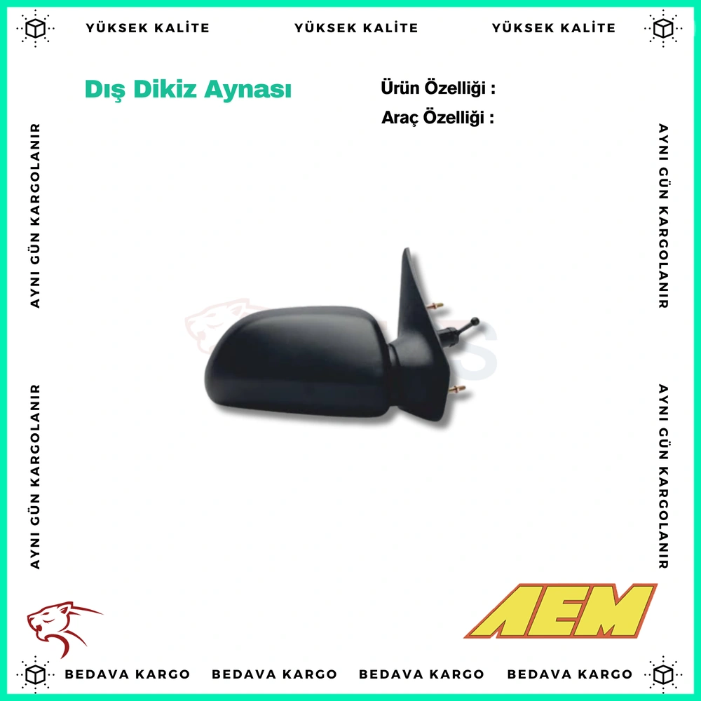 Dis Dikiz Aynasi Sag Mekanik Renault R19 - 7700789180 - Yedek Parça