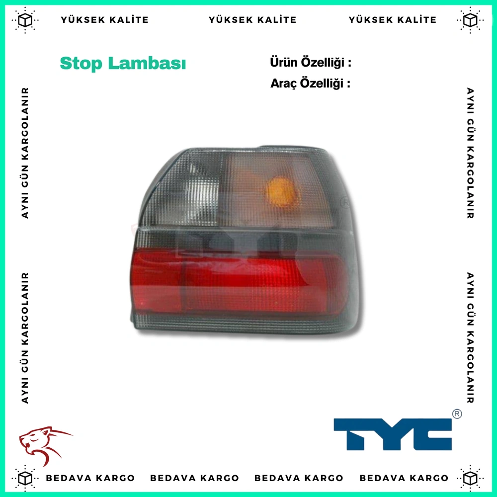 Stop Lambasi Sag Renault R19 Sedan - 7701036018 - Yedek Parça