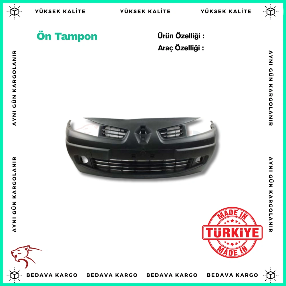 Renault Megane On Tampon Komple 06-09 - 7701476892 - Yedek Parça
