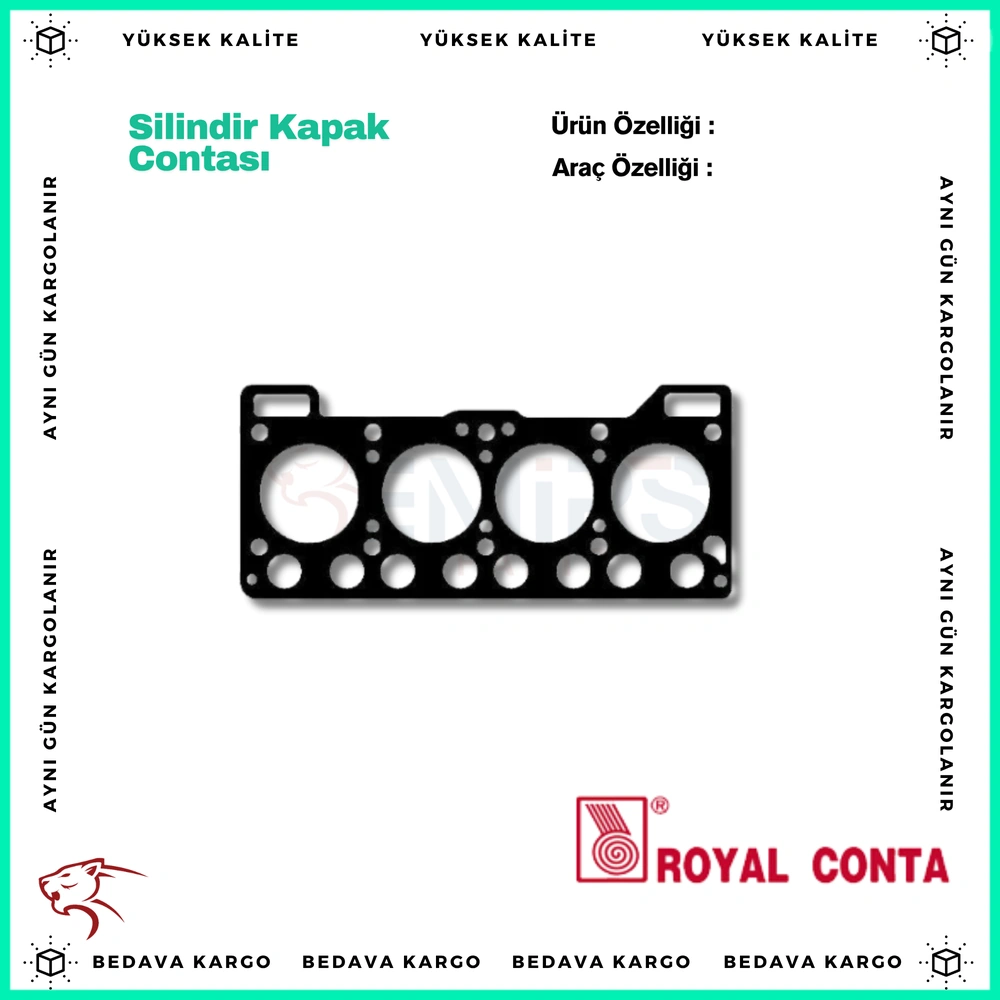 (R9 1.4 Standart Tip) Silindir Kapak Contasi Renault R12 R9 1.4 - 7700680689 - Yedek Parça