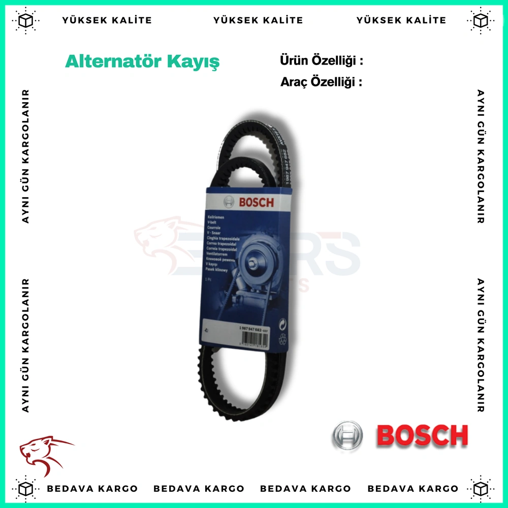 Alternator V Kayisi 6pk900 Renault Kangoo 1.9 DCI - 1340644 - Yedek Parça