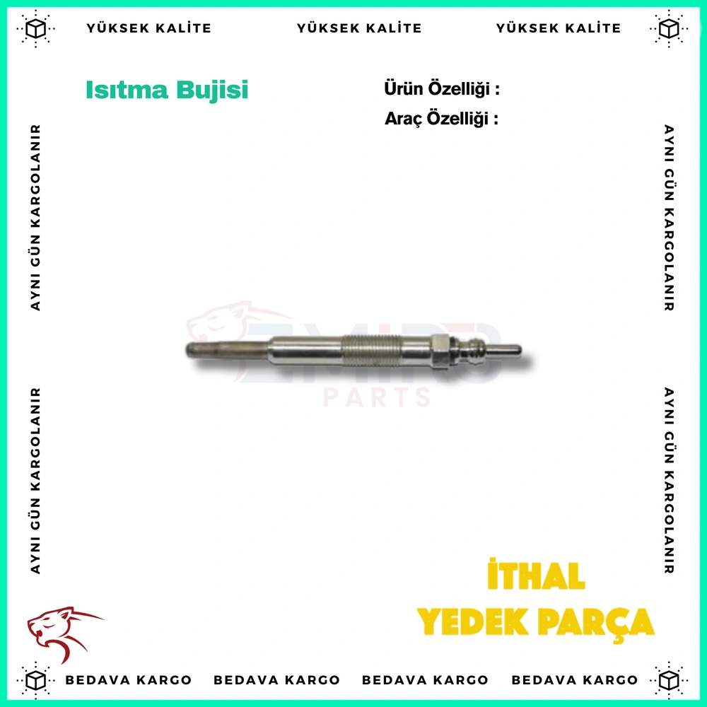 Isitma Bujisi Renault Kangoo 1.9 1.9d Clio 2 Megane 1 Dacia Solenza (Gecmeli) - 7700100635 - Yedek Parça
