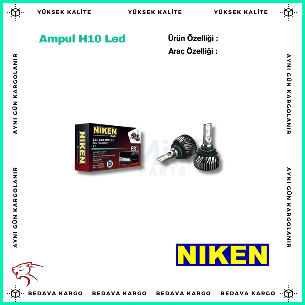 Ampul H10 LED Xenon Set (Evo Serisi) - NIKEN 0120020501 - Yedek Parça