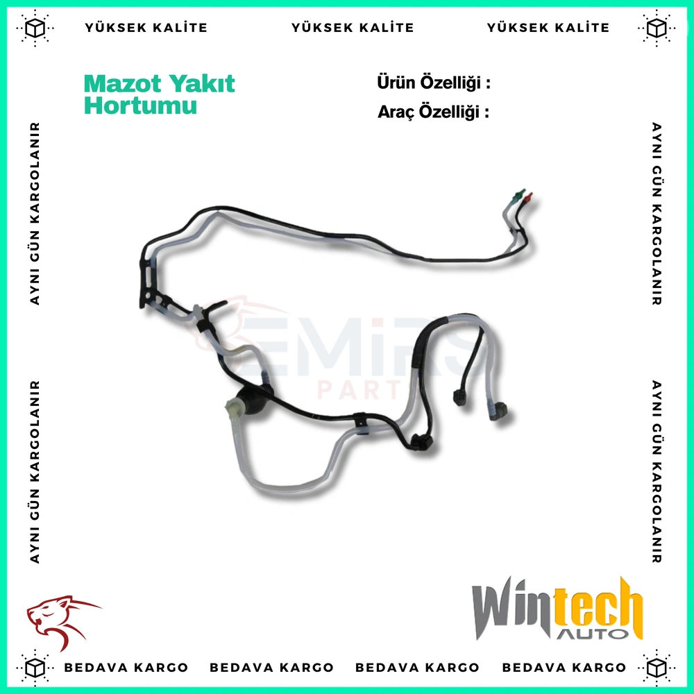 Mazot Yakit Hortumu Takimi Renault Megane 2 Scenic 2 K9K 722 - 8200571380 - Yedek Parça