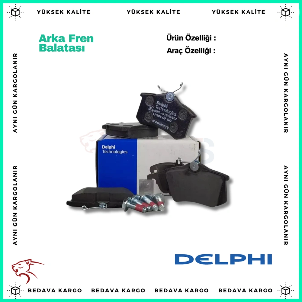 Arka Fren Balatasi Renault Megane 2 4 Modus Clio 3 03- Fluence - 440605839R - Yedek Parça