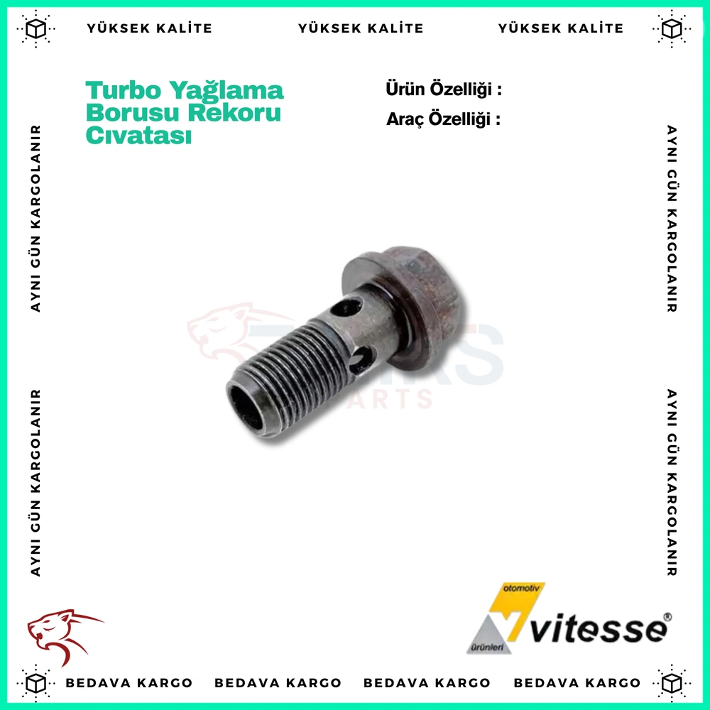 Turbo Yaglama Borusu Rekoru Civatasi Renault Clio 3 Megane 2 Modus Scenic (VIT-235) - 151888146R - Yedek Parça