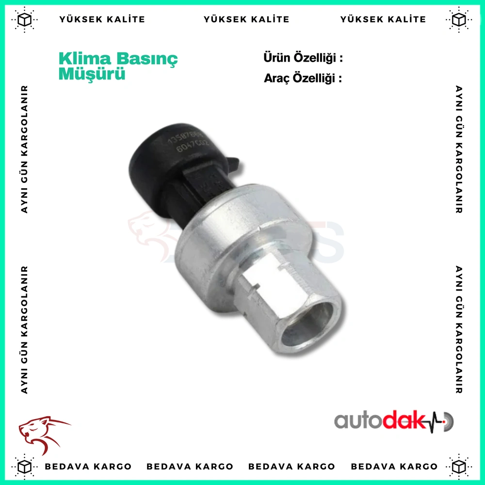 Klima Basinc Musuru Renault Clio 2 3 4 Kangoo Megane 2 Fluence - 7701205751 - Yedek Parça
