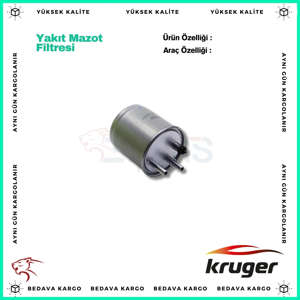Yakit Mazot Filtresi Renault Kangoo Laguna 3 1.5 DCI 2.0 DCI 08- - 164003978R - Yedek Parça