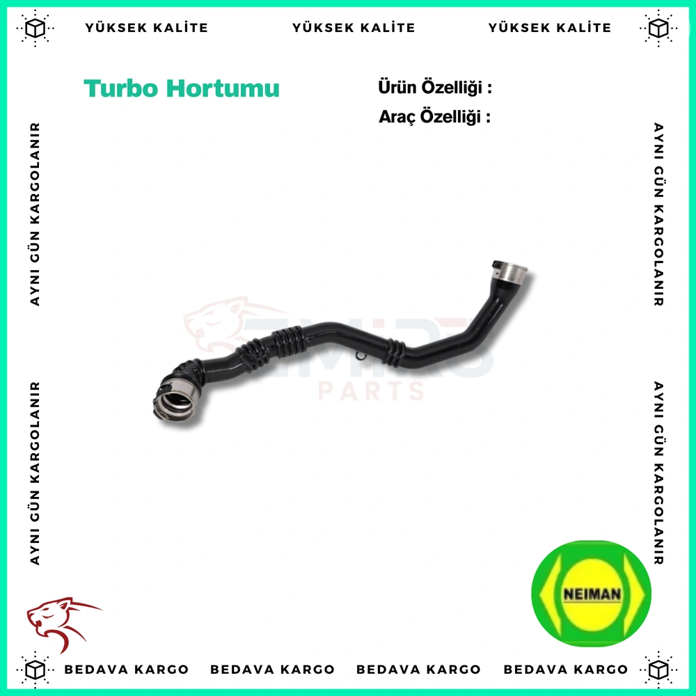 Turbo Hortumu Dacia Sandero 2 Duster Logan 2 1.5 DCI Lodgy Dokker Renault Clio 4 Captur 1.5 DCI - 144609116R - Yedek Parça