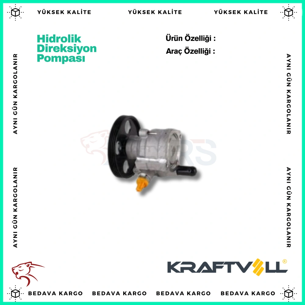 Hidrolik Direksiyon Pompasi 80 Bar Renault Clio 2 Laguna 2 1.4i 1.6i 2.0 16v 98-05 Kangoo 1.4i 98-08 Megane 1 1.4i 1.6i 16v 96-03 Dacia Logan 1.5 DCI 04-12 - 6001547641 - Yedek Parça