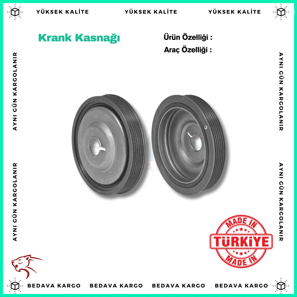 Krank Kasnagi Renault Megane 4 Dacia Duster 1.5 DCI Euro 6 - 123036715R - Yedek Parça