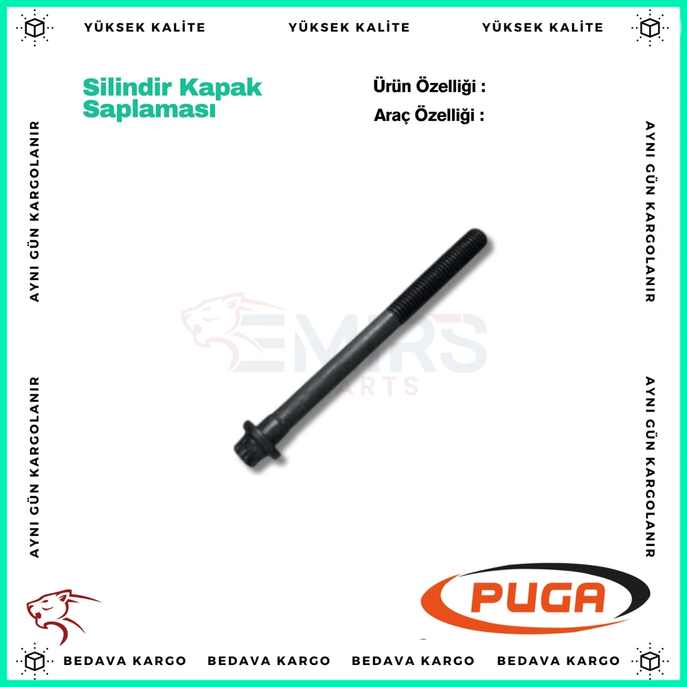 Silindir Kapak Saplamasi Uzun Renault Clio Kangoo Megane R19 Benzinli - 7700739986 - Yedek Parça