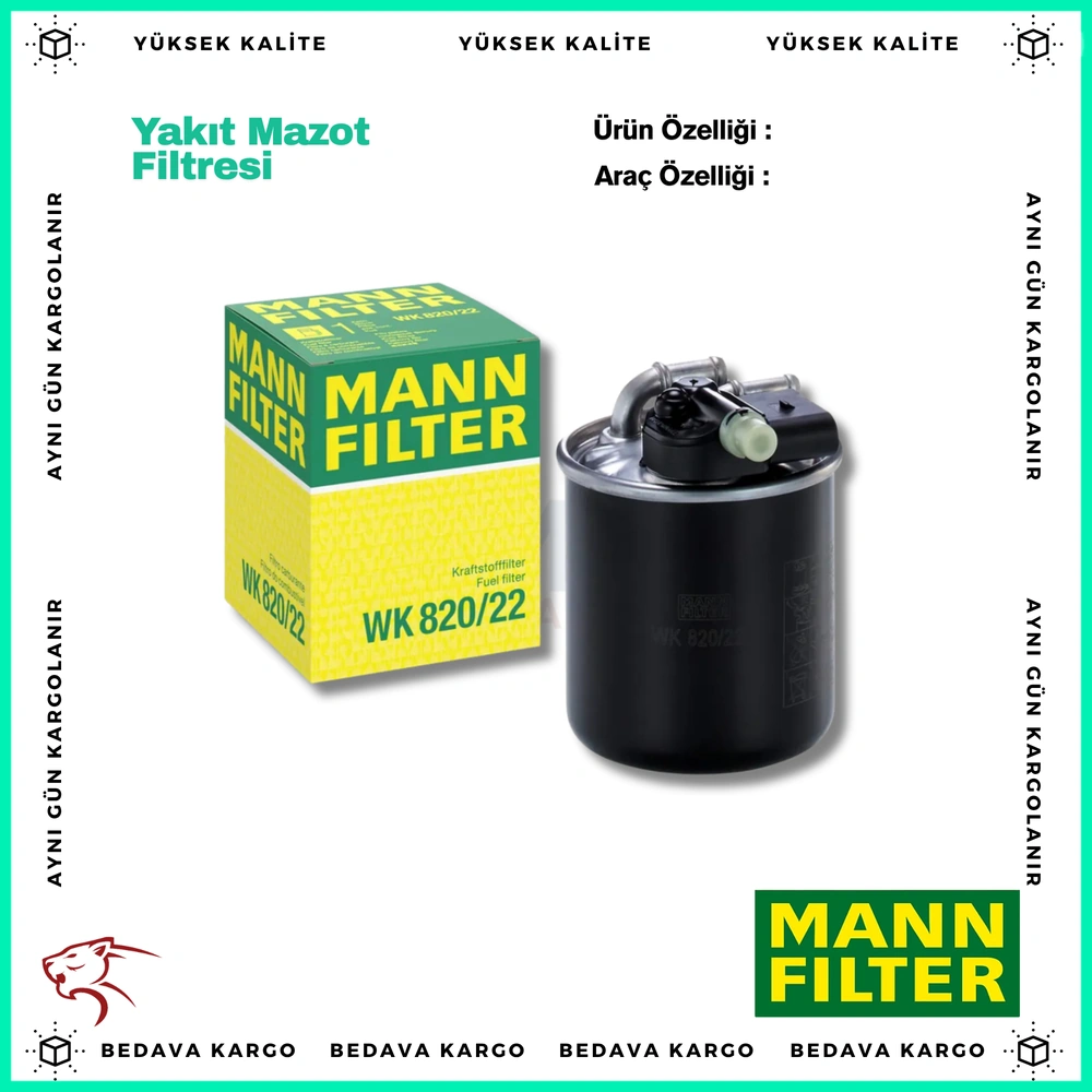 Yakit Mazot Filtresi Mercedes Om607 W176 W246 C117 X117 X156 - A6070901352 - Yedek Parça