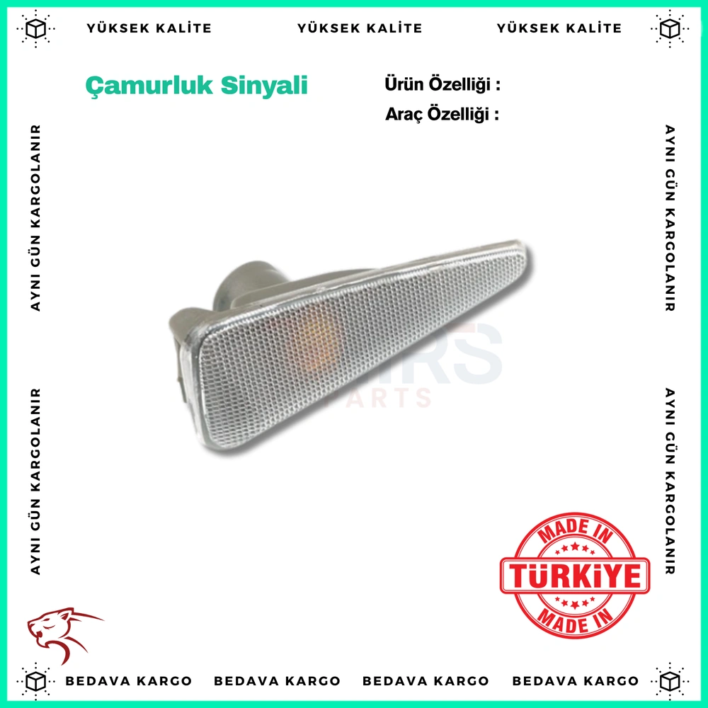 Camurluk Sinyali Sol Renault Clio Symbol Thalia 10- Dacia Sandero - 8200602763 - Yedek Parça